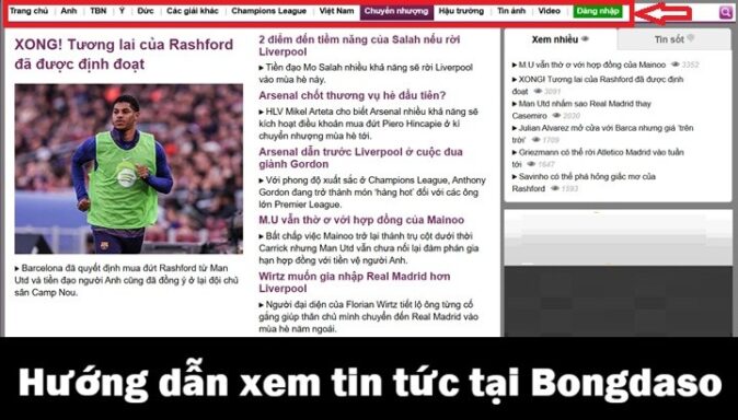 Cách xem tin tức tại Bongdaso mỗi ngày
